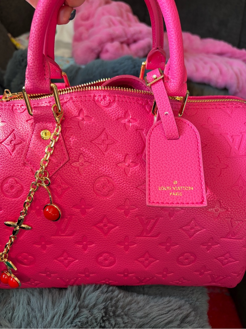 Hot Pink Soft leather speedy - Picture 4 of 11